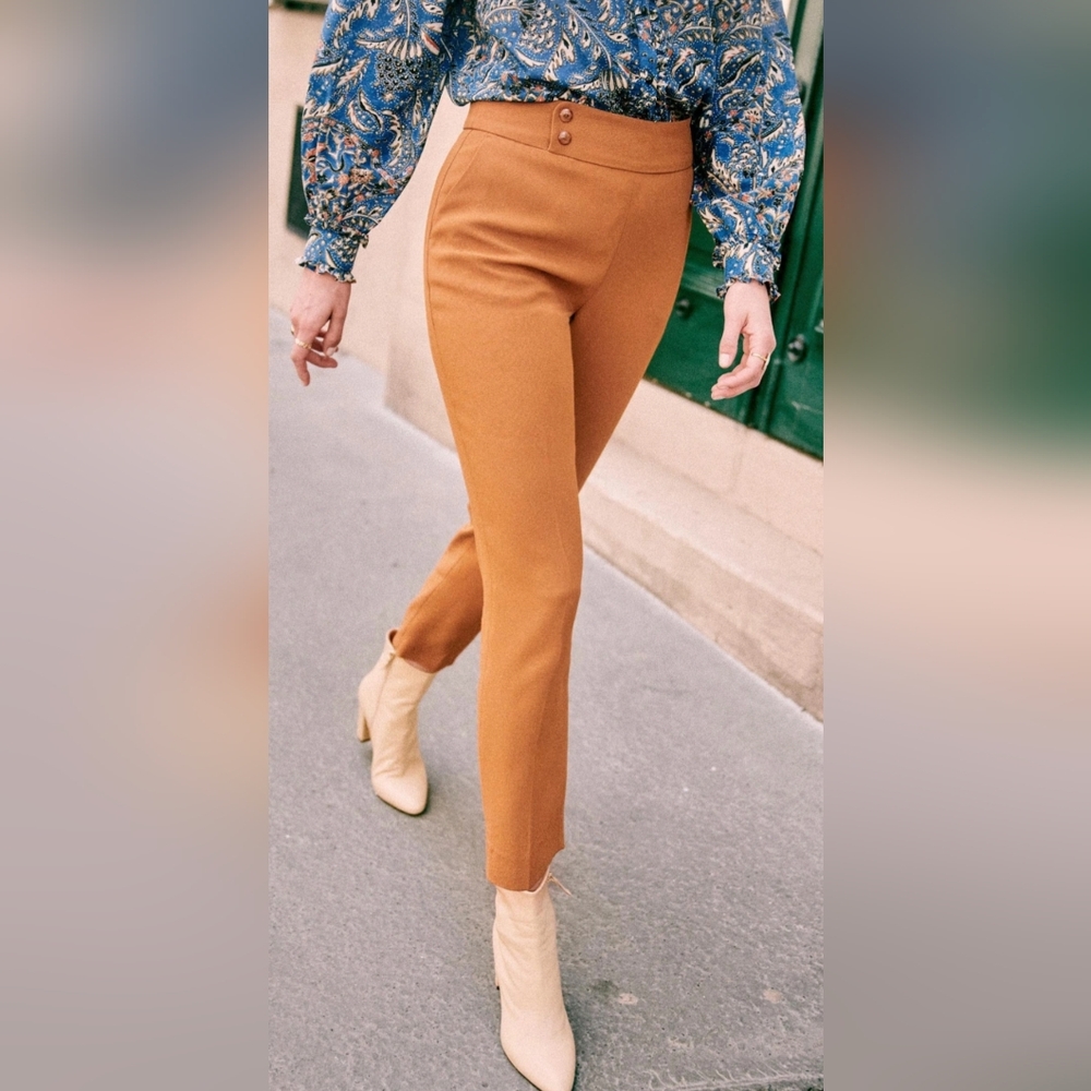 Sezane Georges Trouser In Caramel FR36